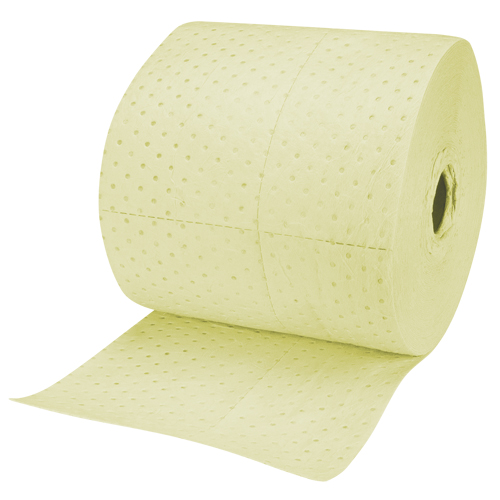 Rouleaux absorbants en fibres fines de calibre industriel, Lourd, 150' lo x 15" la, Absorption 35 gal. Auto-Cam