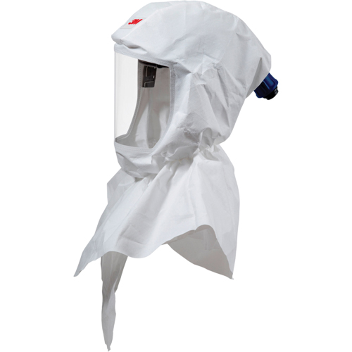 Cagoule de peintre Versaflo compl&egrave;te avec coiffe de premi&egrave;re qualit&eacute;, Universel, Coiffe souple, Bavette Double Auto-Cam