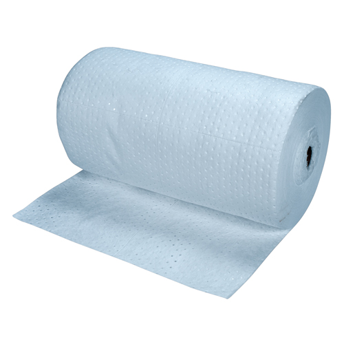 Premium Blue Bonded Sorbent Pads, Heavyweight, 150' L x 30" W, 50 gal. Absorbancy Auto-Cam