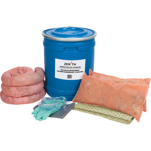Premium Truck Spill Kit, Hazmat, Drum, 10 US gal. Absorbancy Auto-Cam