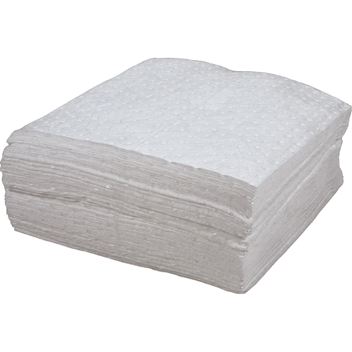 Premium Bonded Sorbent Pads, Oil Only, 15" x 18", 30 gal. Absorbancy Auto-Cam