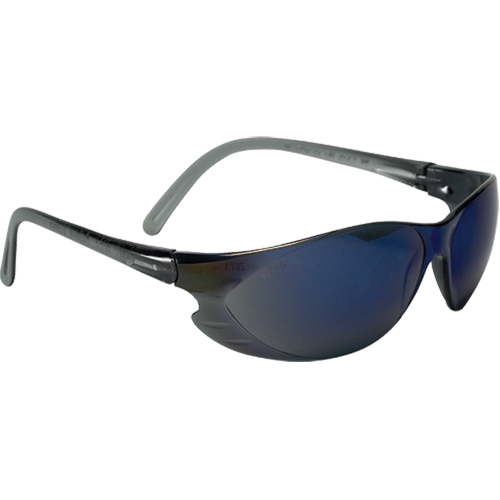 Lunettes de s&eacute;curit&eacute; &agrave; miroir bleu, Lentille Bleu/Miroir, Anti-&eacute;gratignures, R&eacute;pond ou surpasse la norme CSA Z94.3 Auto-Cam