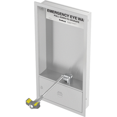 Eyewash Station, Wall-Mount Installation, Stainless Steel Bowl Auto-Cam