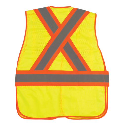 Veste d'arpenteur r&eacute;sistante aux flammes, Jaune lime haute visibilit&eacute;, Moyen, Polyester Auto-Cam