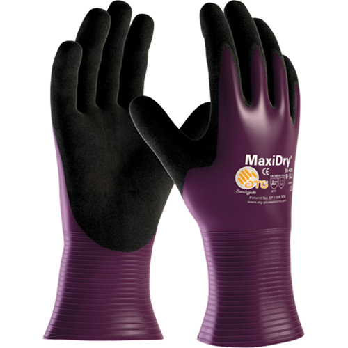 ATG MaxiDry&reg; 56-426 Gloves, 7/Small, Nitrile Coating, 15 Gauge, Nylon Shell Auto-Cam