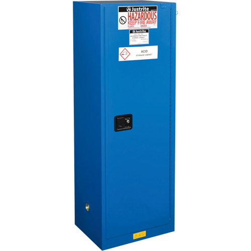 Armoires &eacute;troite pour rangement de mati&egrave;res dangereuses Sure-Grip Ex, 22 gal., 23,25" x 65" x 18" Auto-Cam
