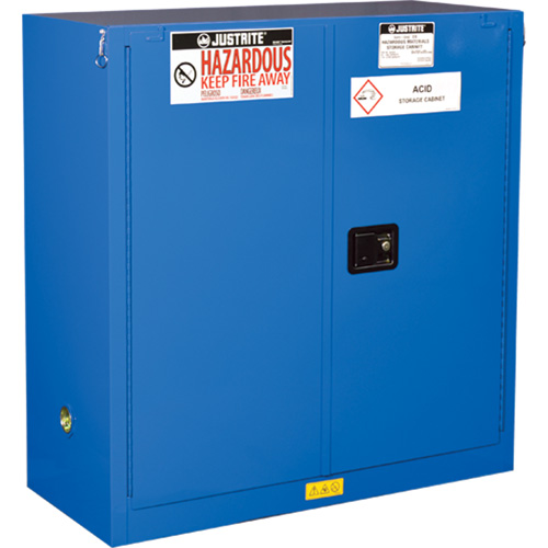 Armoires doubl&eacute;es pour rangement de mati&egrave;res dangereuses Chem-Cor, 30 gal., 43" x 44" x 18" Auto-Cam