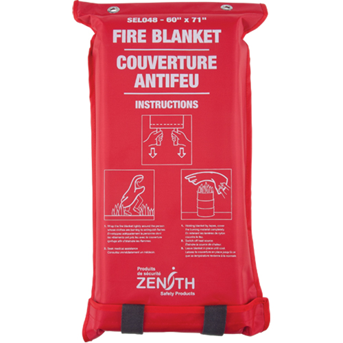 Fire Blanket, Fibreglass, 60"W x 71"L Auto-Cam