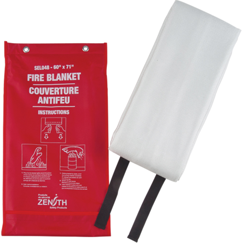 Fire Blanket, Fibreglass, 60"W x 71"L Auto-Cam