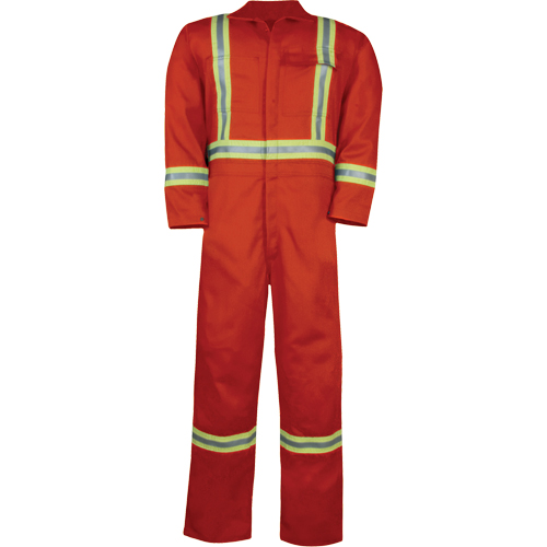 Unlined Hi-Vis Coveralls, Size Small, Orange Auto-Cam