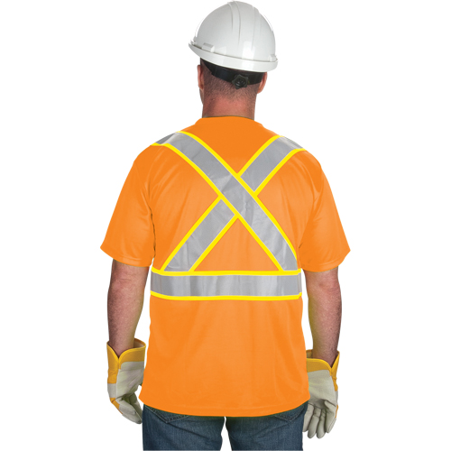 CSA Compliant T-Shirt, Polyester, Medium, Orange Auto-Cam