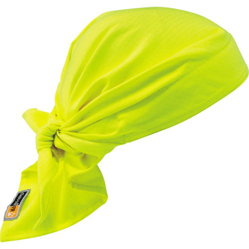 Chill-Its&reg; 6710FR FR Cooling Triangle Hat, High Visibility Lime-Yellow Auto-Cam