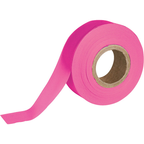 Flagging Tape, 1.188" W x 150' L, Fluorescent Pink Auto-Cam