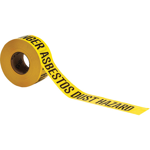 Barricade Tape, English, 3" W x 1000' L, 3 mils, Black on Yellow Auto-Cam