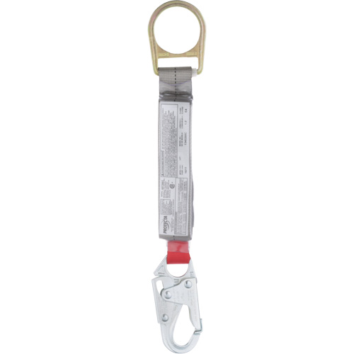 PRO Rope Shock-Absorber, 1.5', Snap Hook/Carabiner Center, Snap Hook Leg Ends, Nylon Auto-Cam