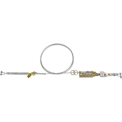Syst&egrave;me de c&acirc;ble de s&eacute;curit&eacute; horizontal Sayfline, C&acirc;ble galvanis&eacute; Auto-Cam