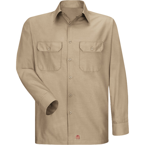 Chemise &agrave; manches longues en tissu ind&eacute;chirable, Hommes, 3T-Grand, Khaki Auto-Cam