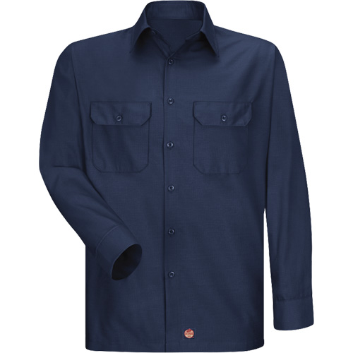 Chemise &agrave; manches longues en tissu ind&eacute;chirable, Hommes, 3T-Grand, Bleu marin Auto-Cam