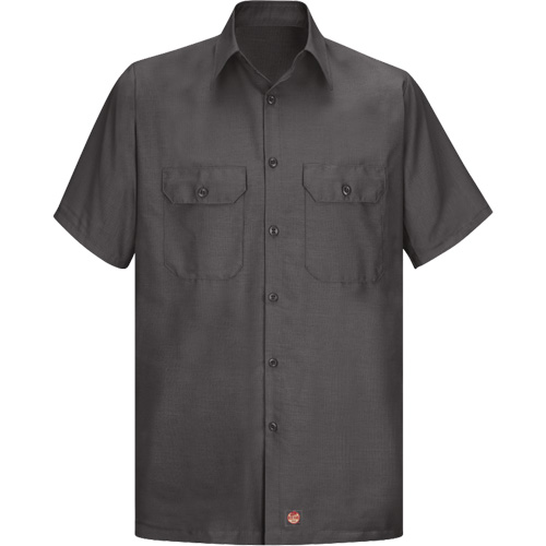 Chemise &agrave; manches courtes en tissu ind&eacute;chirable, Hommes, 3T-Grand, Charbon Auto-Cam