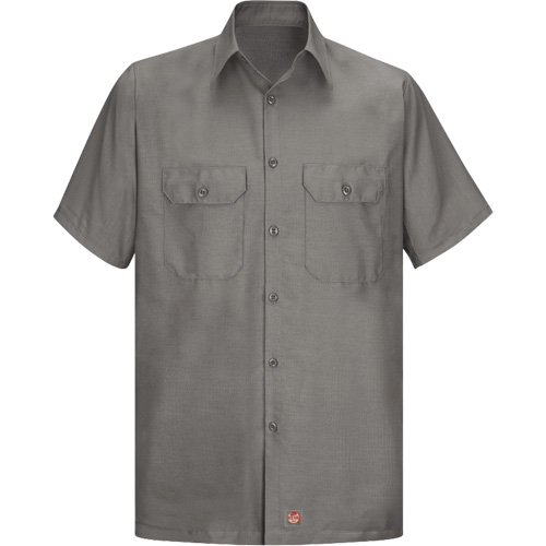 Chemise &agrave; manches courtes en tissu ind&eacute;chirable, Hommes, 3T-Grand, Gris Auto-Cam