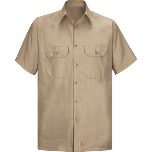 Chemise &agrave; manches courtes en tissu ind&eacute;chirable, Hommes, Grand (grande taille), Khaki Auto-Cam