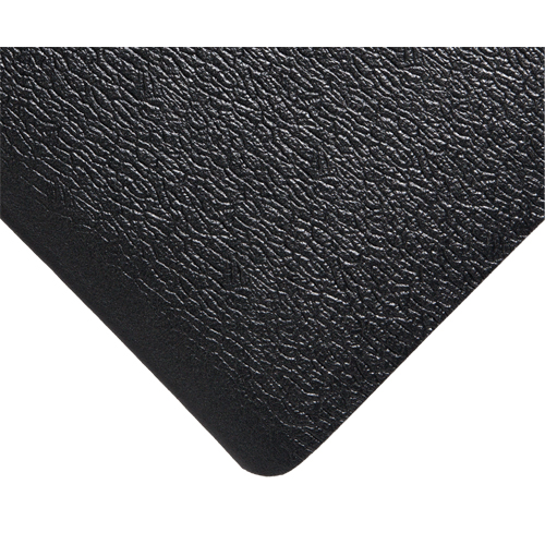 Deluxe Soft Step No. 444 Mats, Pebbled, 3' x 5' x 5/8", Black, PVC Sponge Auto-Cam