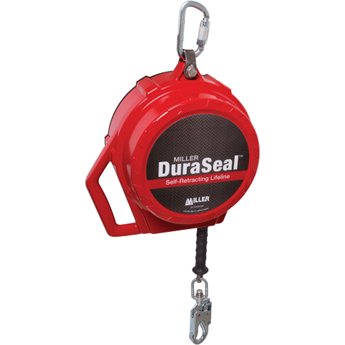 Cordage de s&eacute;curit&eacute; autor&eacute;tractable Miller DuraSeal, 50', Acier inoxydable, Pivotant Auto-Cam