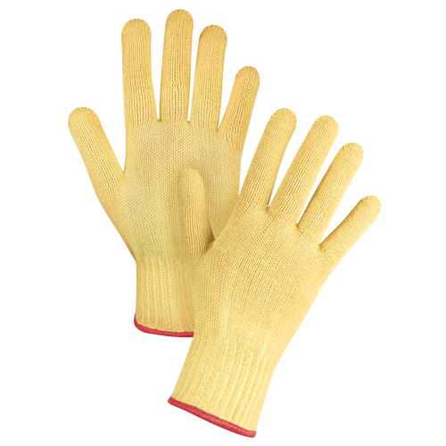 Gants tricot&eacute;s sans couture, Taille Petit/7, Calibre 7, Enveloppe en Kevlar, ASTM ANSI niveau A2/EN 388 niveau 3 Auto-Cam