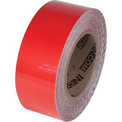 Ruban de marquage pour plancher Tuff Mark, 4" x 100', Polyester, Rouge Auto-Cam
