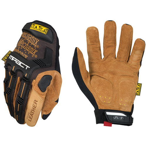 Gants M-Pact, Petit, Paume en Cuir fleur, Poignet Boucle et crochet Auto-Cam