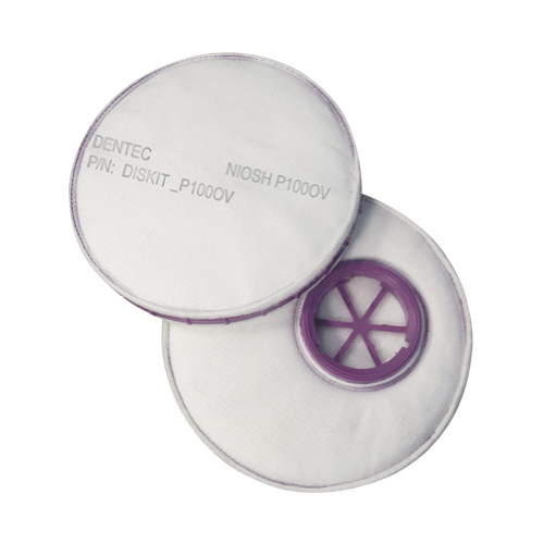Filtre pour respirateur Diskit, Filtre contre les particules avec suppresion de vapeurs nuisibles, Vapeur organique/Filtre P100 Auto-Cam