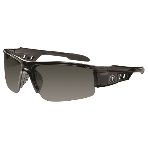 Lunettes de s&eacute;curit&eacute; Skullerz Dagr, Lentille Grise/fum&eacute;e, Anti-&eacute;gratignures, ANSI Z87+/R&eacute;pond ou surpasse la norme CSA Z94.3 Auto-Cam