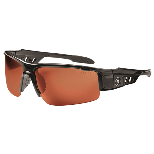 Lunettes de s&eacute;curit&eacute; Skullerz Dagr, Lentille Cuivre, Anti-&eacute;gratignures/Polaris&eacute;, ANSI Z87+/R&eacute;pond ou surpasse la norme CSA Z94.3 Auto-Cam