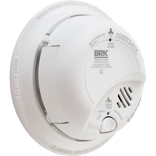 Ionization Smoke & Carbon Monoxide Combination Alarm, Battery Operated/Hardwired Auto-Cam