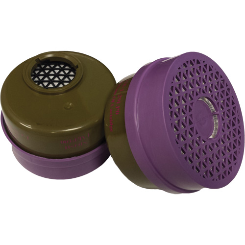 Cartouche pour respirateur, Cartouche gaz/vapeur, Gaz multiples/Vapeur organique/Filtre P100 Auto-Cam