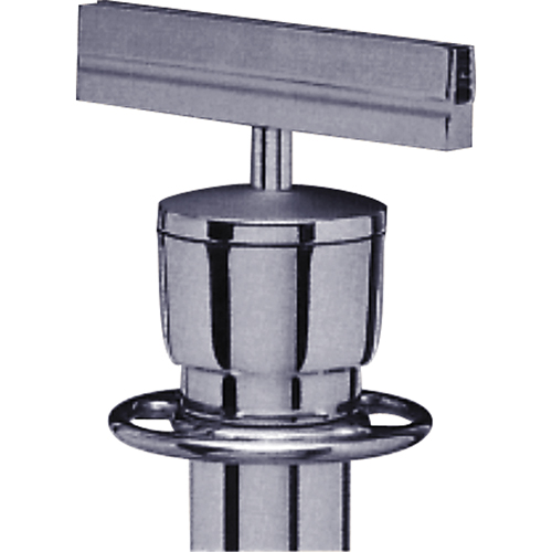 Support d'enseigne pour poteau portable, Chrome satin&eacute; Auto-Cam