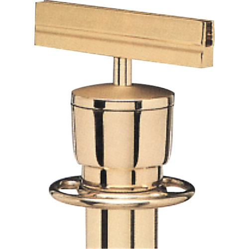 Sign Bracket for Portable Post, Polished Brass Auto-Cam