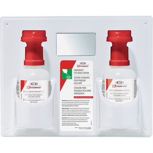 Douche oculaire &agrave; utilisation unique avec solution isotonique Dynamic, Double Auto-Cam