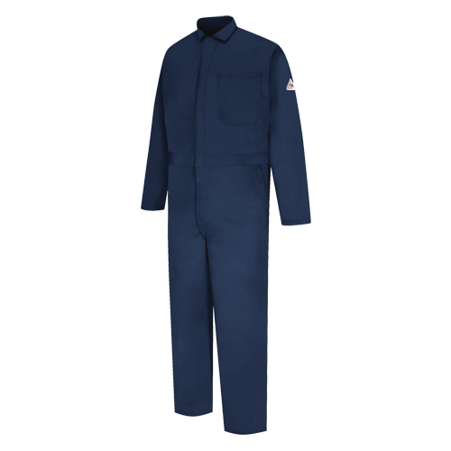 ISO 11611 Flame-Resistant Welding Coveralls, Size 48, Navy Blue Auto-Cam