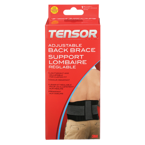 Tensor Adjustable Back Brace, Elastic, One Size Auto-Cam