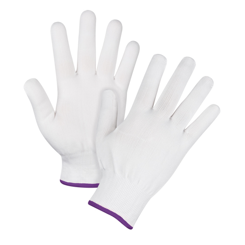 Gants tricot&eacute;s sans couture, Polyester, Calibre 15, Dames/T-petit Auto-Cam