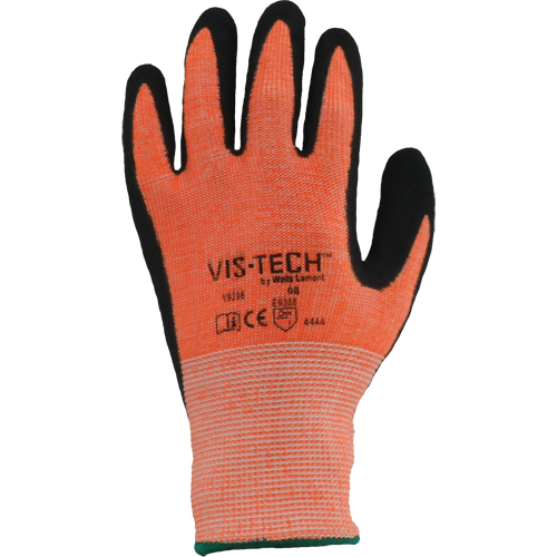 Gants r&eacute;sistant aux coupures Vis-Tech Y9294, Taille 6/T-petit, Calibre 13, Rev&ecirc;tement Polyur&eacute;thane, Enveloppe en Acier inoxydable, ANSI/ISEA 105 niveau 4 Auto-Cam