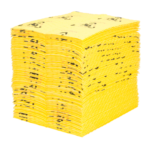 Tampons d'avertissement de premi&egrave;re qualit&eacute; - absorbants haute visibilit&eacute;, Universel, 15" x 18", 24,4 gal. d'absorption Auto-Cam