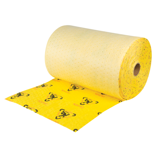 Premium Caution Rolls, Heavyweight, 150' L x 24" W, 37.6 gal. Absorbancy Auto-Cam