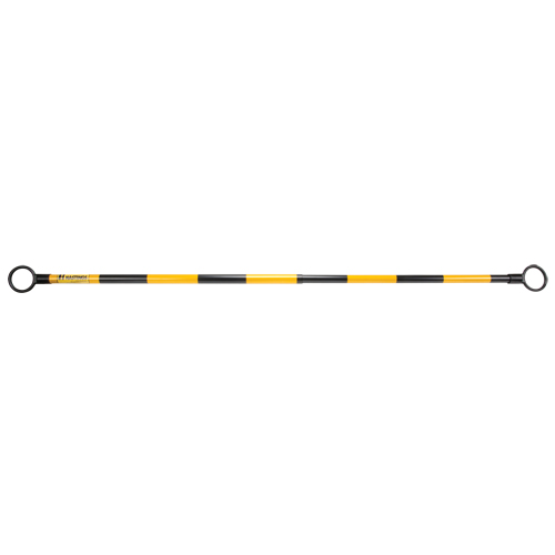 Barre t&eacute;lescopique pour barricade, Longueur d&eacute;ploy&eacute;e de 85", Noir/Jaune Auto-Cam