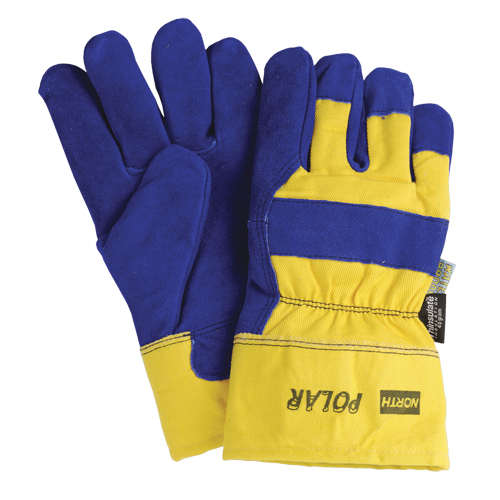 North Polar Insulated Gloves, Split Leather Palm, Size X-Large Auto-Cam