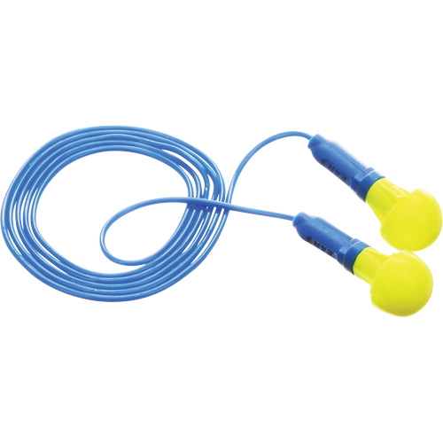 E-A-R Push-Ins Earplugs, Corded, Pair - Polybag, 28/23 dB NRR, One-Size Auto-Cam