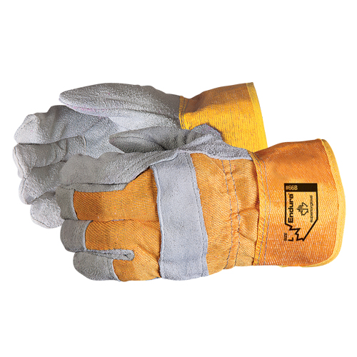 Gants d'ajusteur Endura, 2T-Grand, Paume en Cuir refendu, Doublure en Coton Auto-Cam
