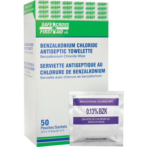 Benzalkonium Chloride Wipes, Towelette, Antiseptic Auto-Cam