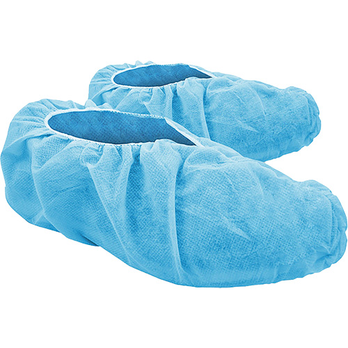 CoverMe Disposable Shoe Covers, Large, Polypropylene, Blue Auto-Cam